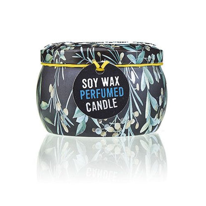 Romantic Garden Art Tin Candle – Tea & Rose Scent