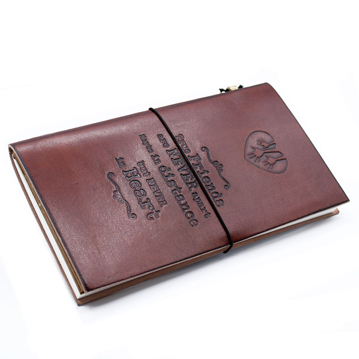 Handmade Leather Journal – True Friends – Brown (80 pages)