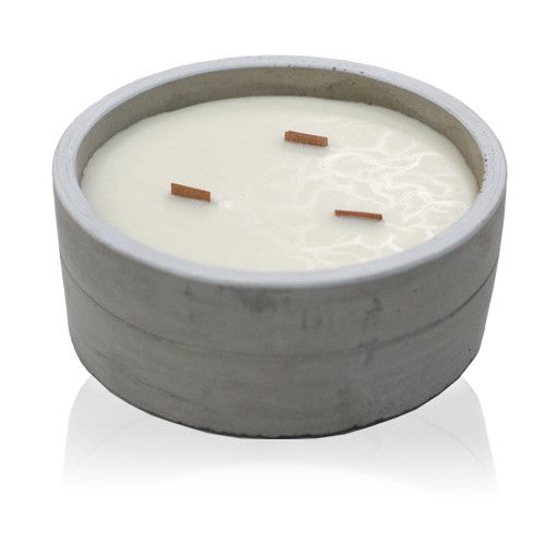 Round Candle – Crushed Vanilla & Citrus Orange Scent