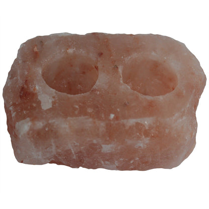 Double-Chamber Himalayan Salt Candle Holder