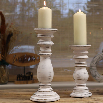 Whitewash Candle Stand – Small
