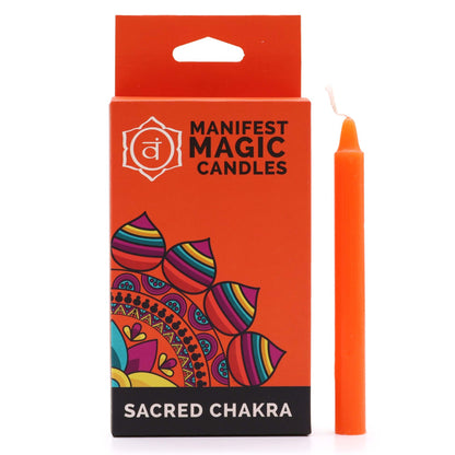 Manifest Candle Set (12 Pack) – Orange Sacral Chakra