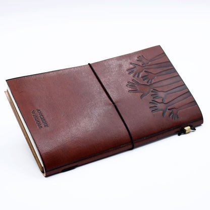 Handmade Leather Journal – True Friends – Brown (80 pages)