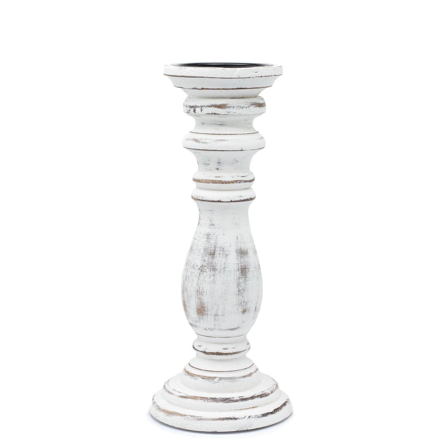 Whitewash Candle Stand – Medium