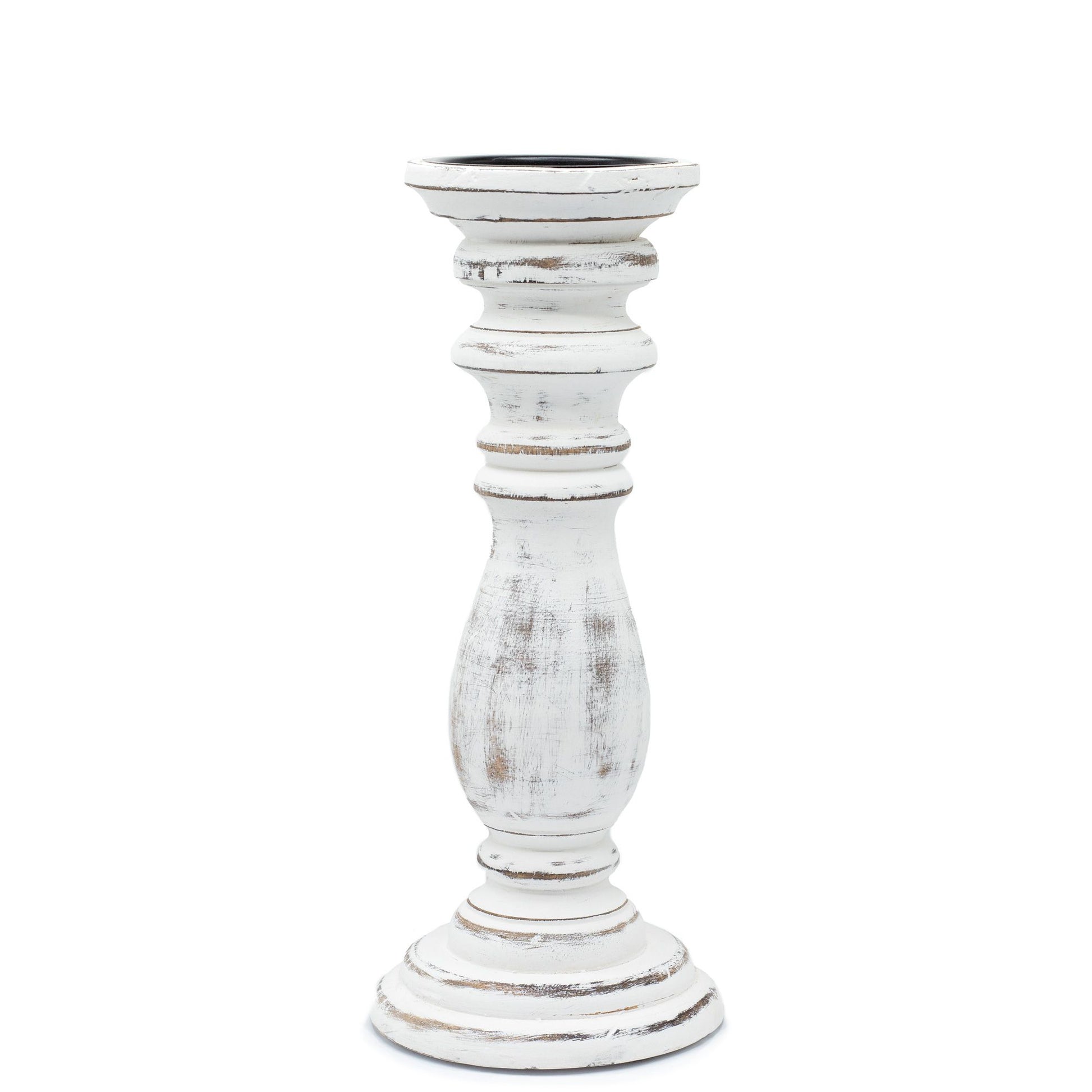Whitewash Candle Stand – Medium