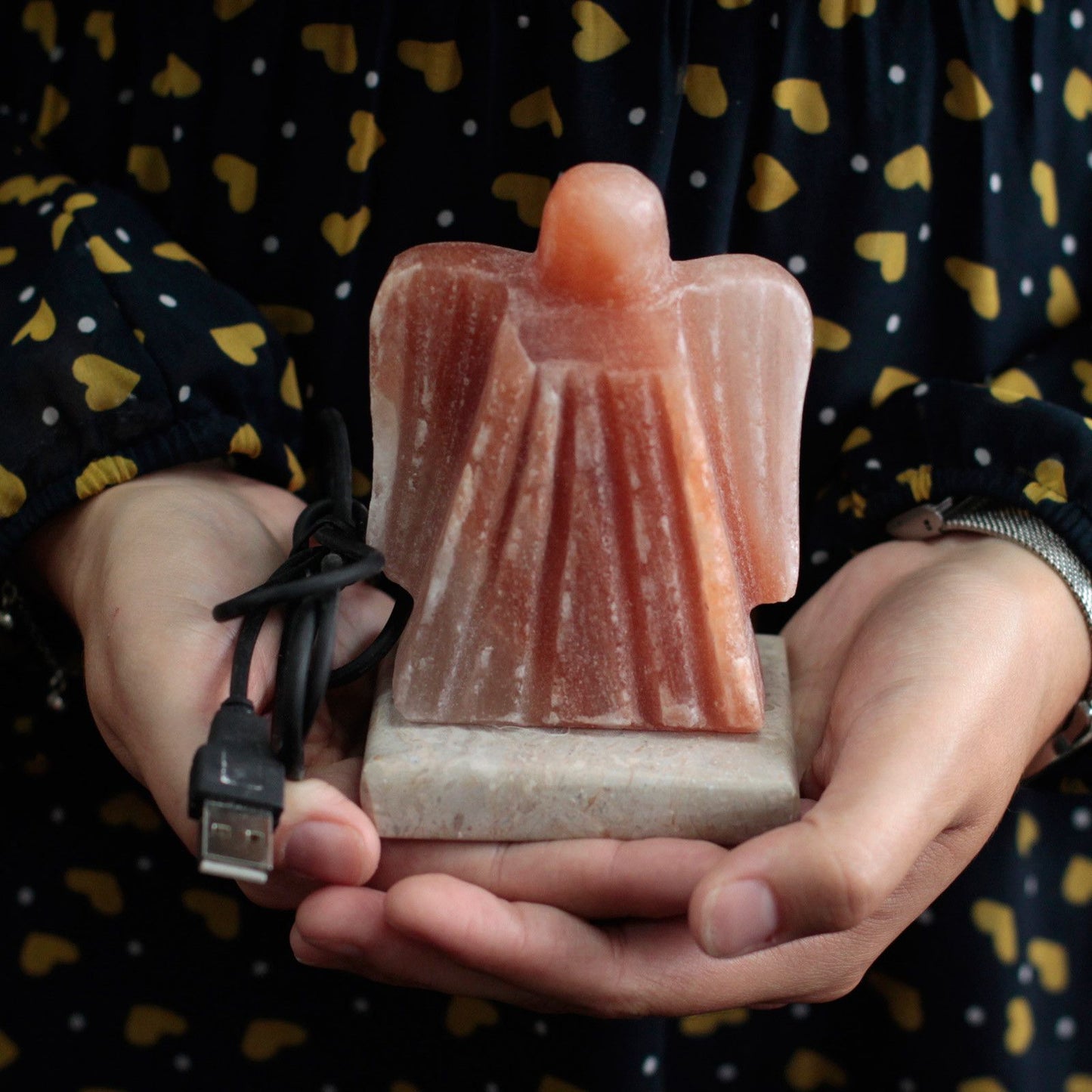 USB Salt Lamp Angel Design – Colour-Changing