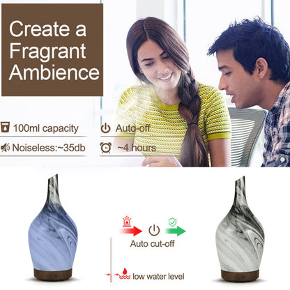 Glass Abstract Grey Aroma Diffuser USB
