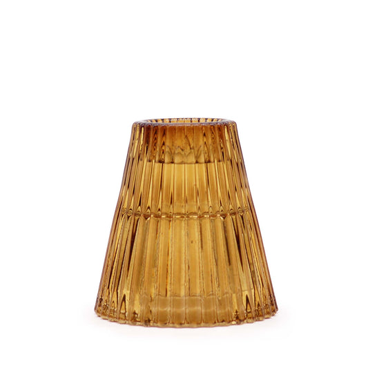 Reversible Candle Holder for Dinner Candles & Tealights – Antique Amber