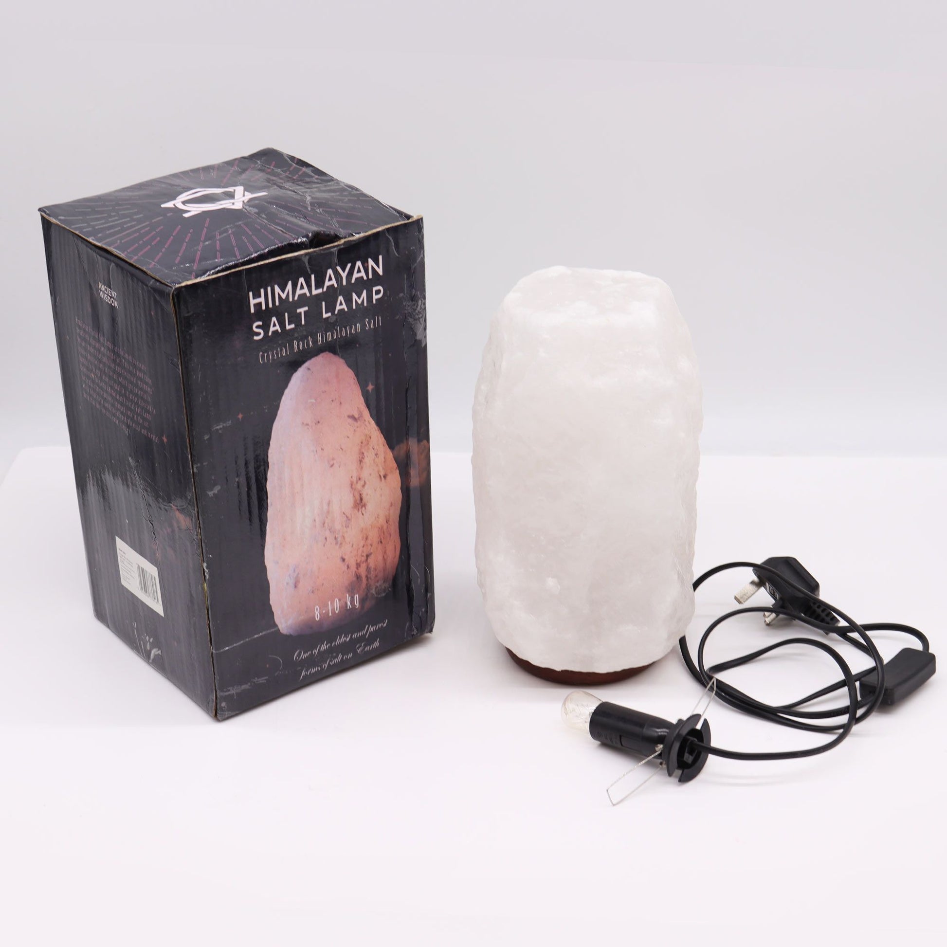 Crystal Rock Himalayan Salt Lamp with Base – Approx. 8–10kg