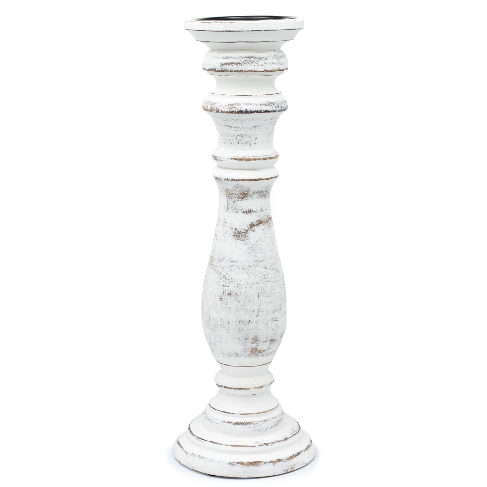 Whitewash Candle Stand – Large