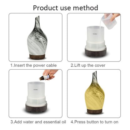 Glass Abstract Grey Aroma Diffuser USB