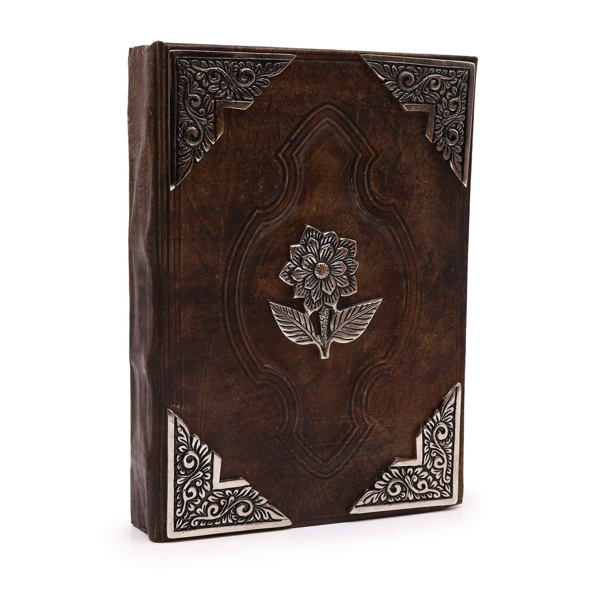 Hefty Red Tan Book – Zinc Rose Decor – 200 Deckle Edges Pages – 26x18cm