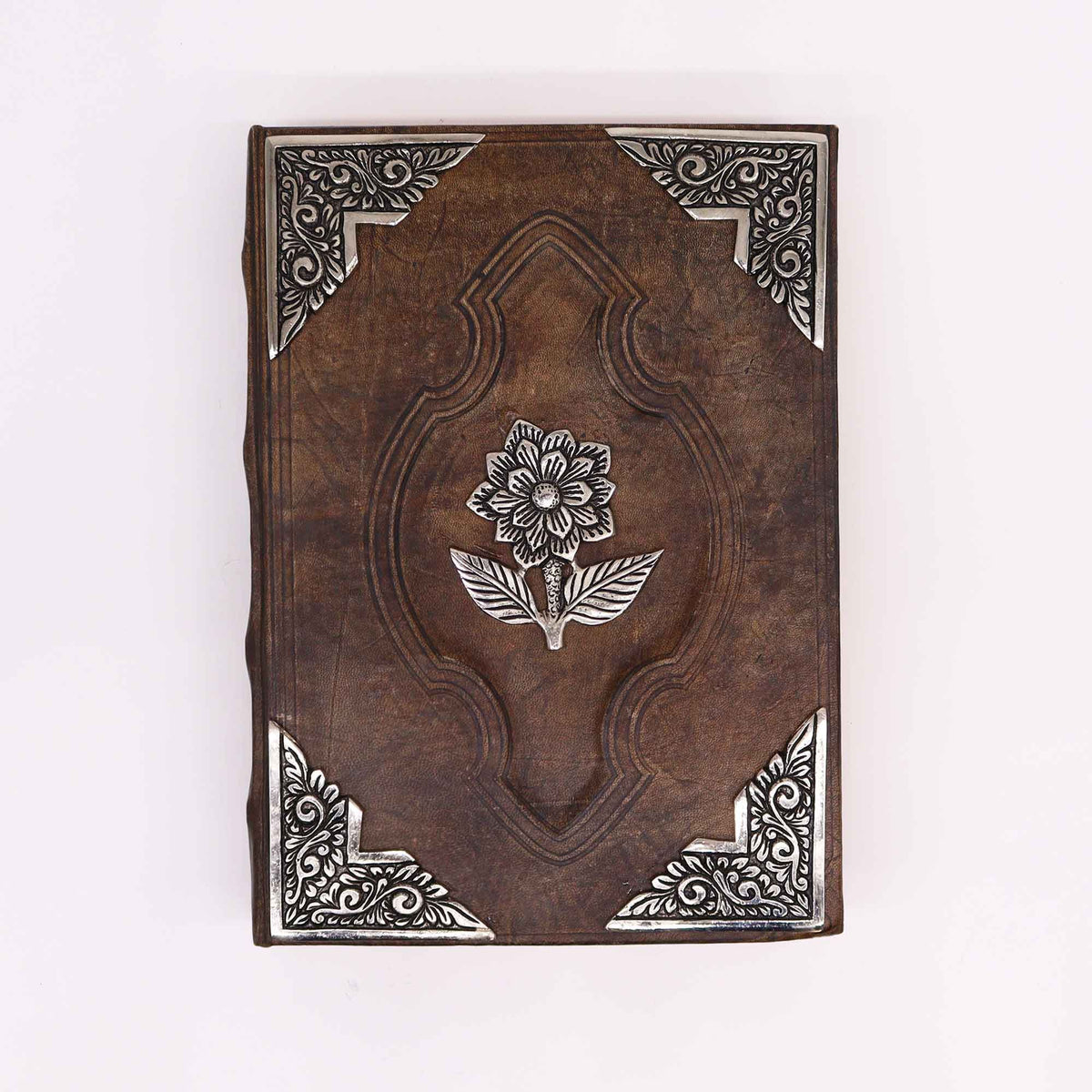 Hefty Red Tan Book – Zinc Rose Decor – 200 Deckle Edges Pages – 26x18cm