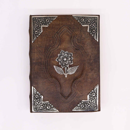 Hefty Red Tan Book – Zinc Rose Decor – 200 Deckle Edges Pages – 26x18cm