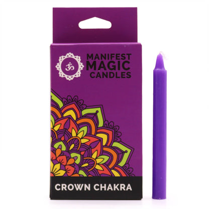 Manifest Candle Set (12 Pack) – Violet Crown Chakra