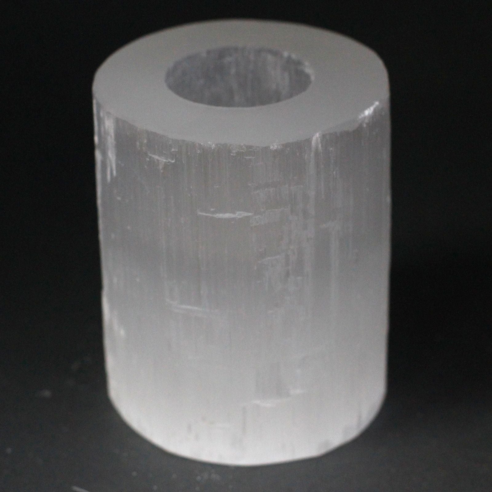 Selenite Candle Holder – Cylinder 10cm