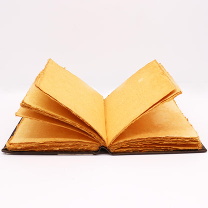 Hefty Red Tan Book – Zinc Rose Decor – 200 Deckle Edges Pages – 26x18cm