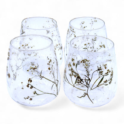 Floral Glass Candle Holder – Margarita Vase (12 x 11cm)