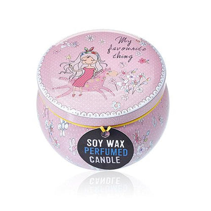 Friendly Message Art Tin Candle – Parma Violet Scent