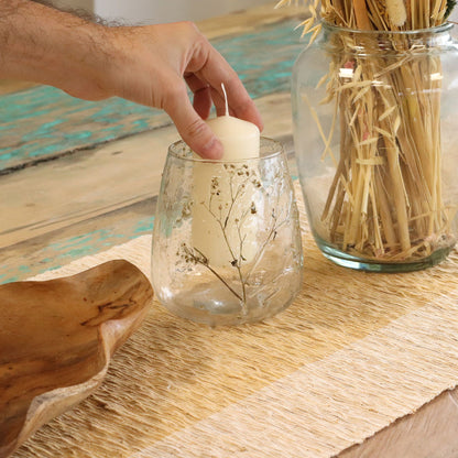 Floral Glass Candle Holder – Margarita Vase (12 x 11cm)