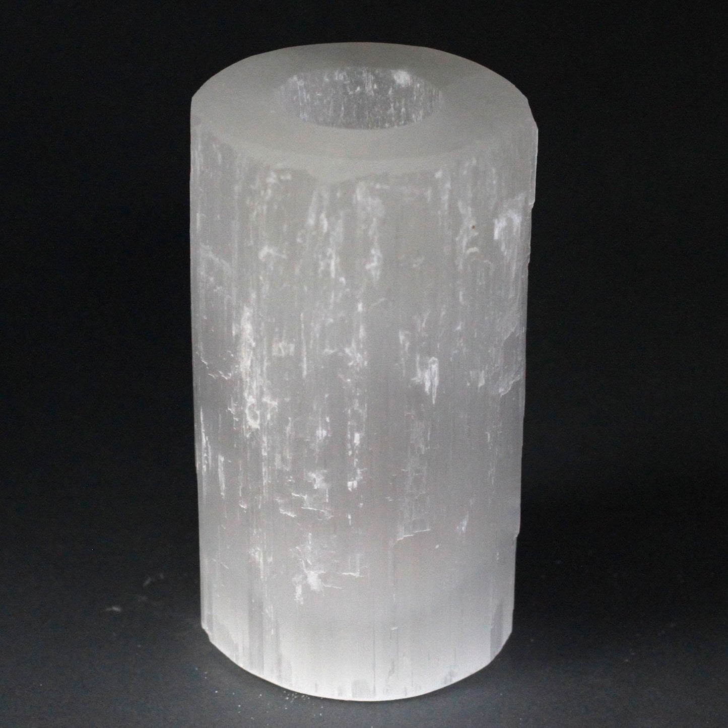 Selenite Candle Holder – Cylinder 15cm