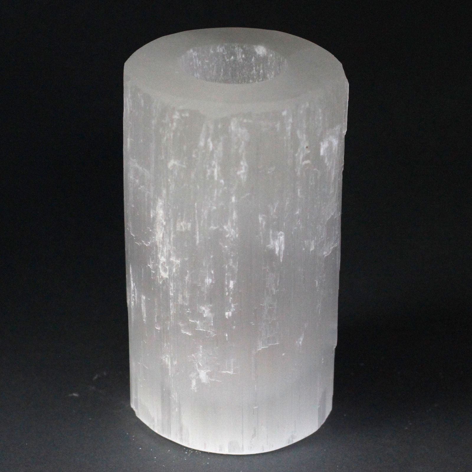 Selenite Candle Holder – Cylinder 15cm