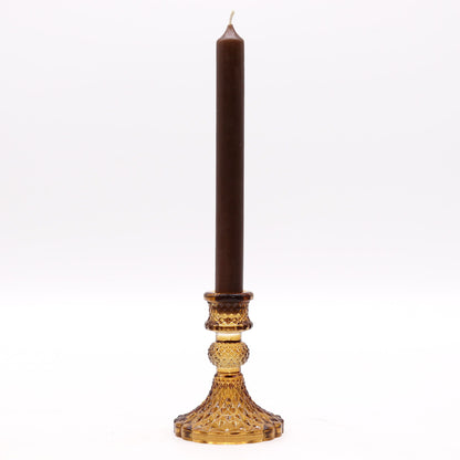 Vintage Candle Holder – Antique Amber