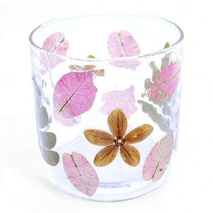 Floral Glass Candle Holder – Primavera Straight (8 x 8cm)