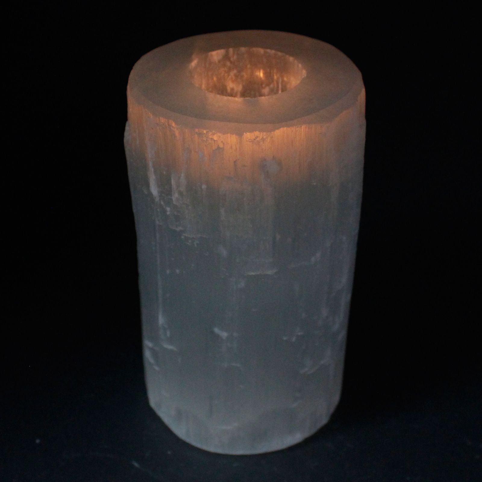 Selenite Candle Holder – Cylinder 15cm