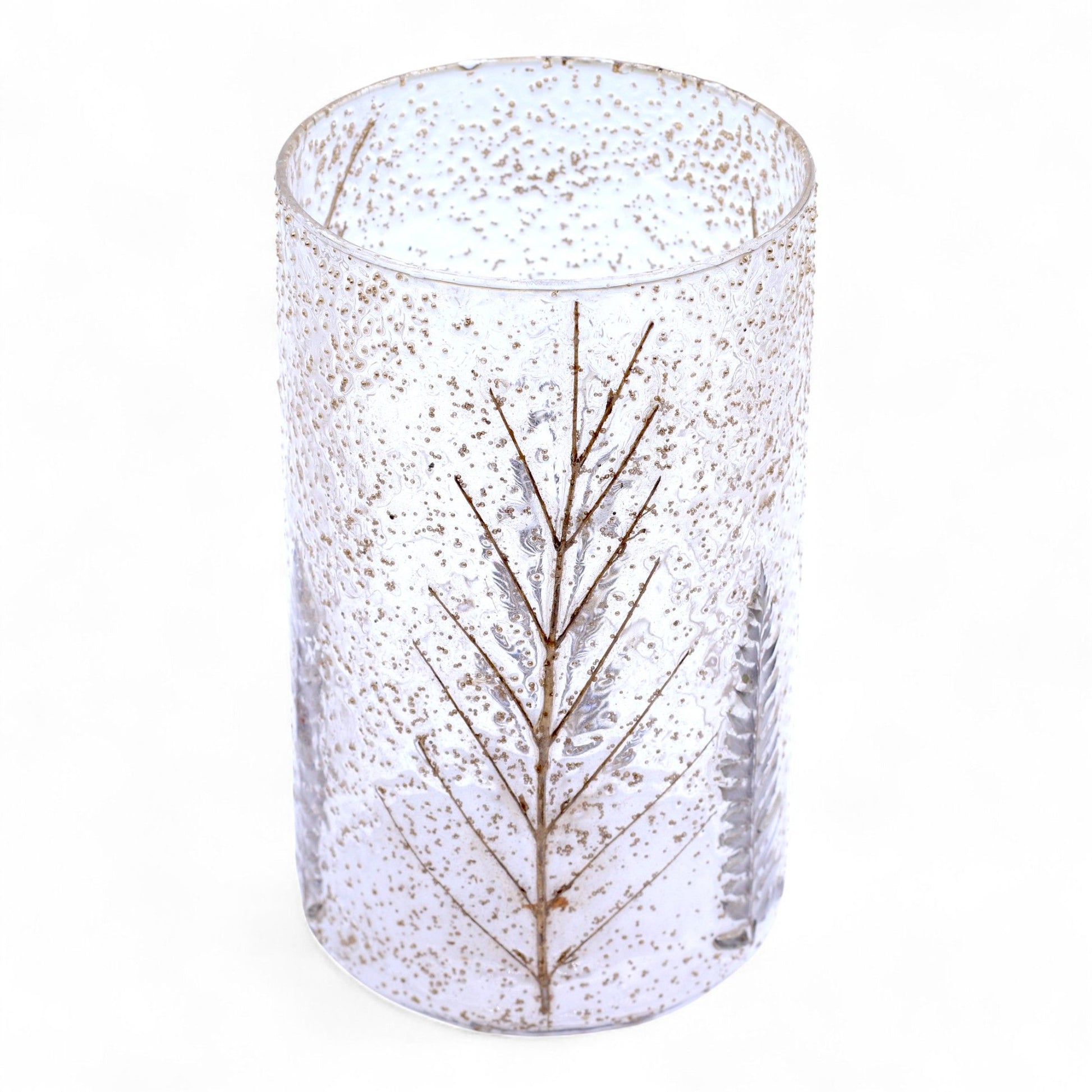 Floral Glass Candle Holder – Pino Tall Vase (19 x 11cm)