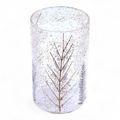 Floral Glass Candle Holder – Pino Tall Vase (19 x 11cm)