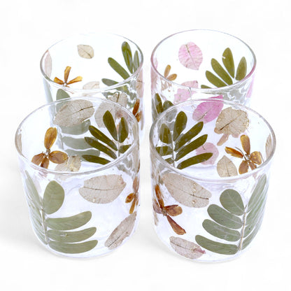 Floral Glass Candle Holder – Primavera Straight (8 x 8cm)