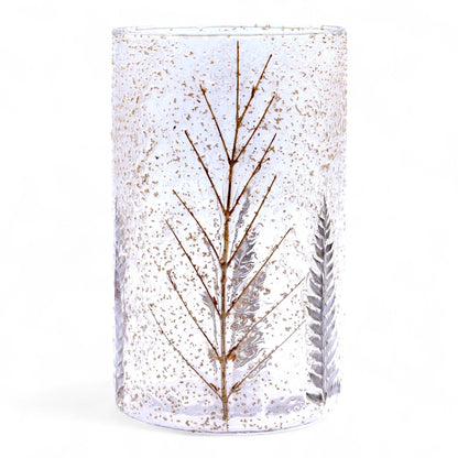 Floral Glass Candle Holder – Pino Tall Vase (19 x 11cm)