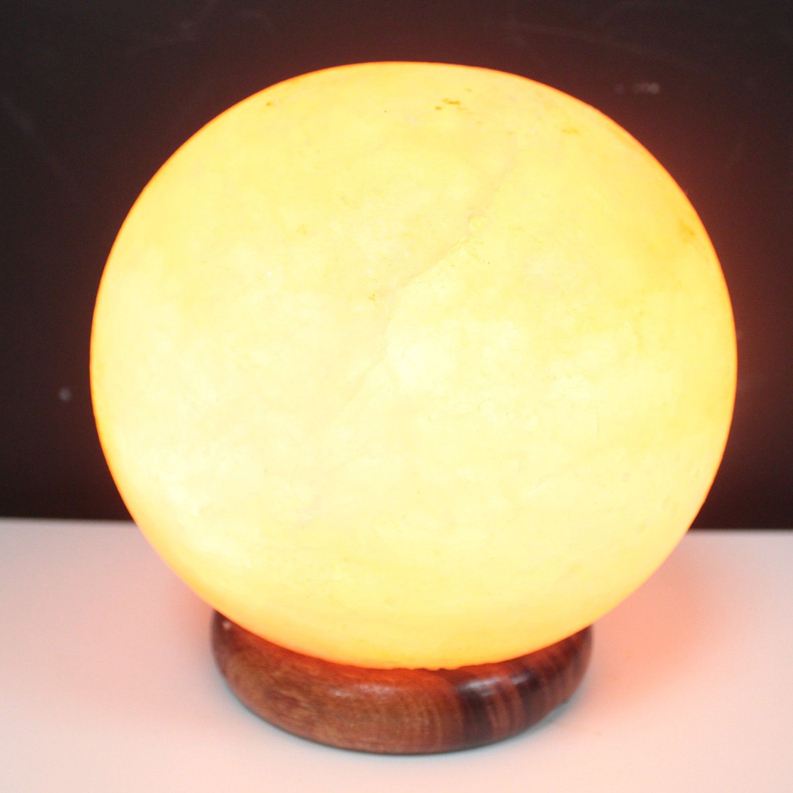 Large Himalayan Salt Ball Lamp – Wooden Base