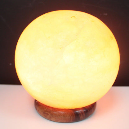 Large Himalayan Salt Ball Lamp – Wooden Base