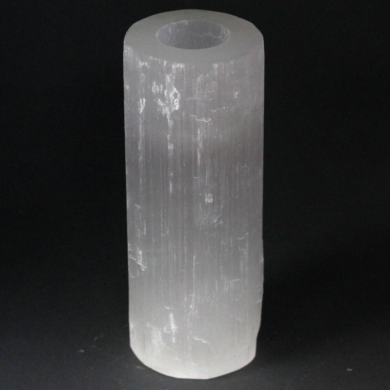 Selenite Cylinder Candle Holder – 20cm