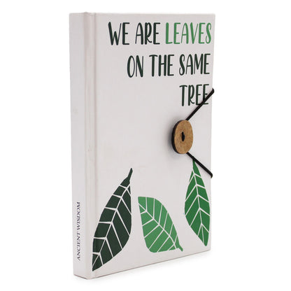 Notebook with strap – Leaves on the same tree
