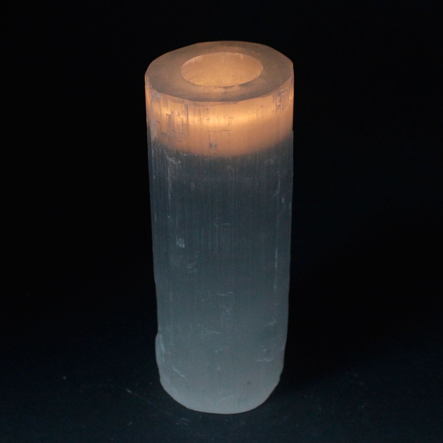 Selenite Cylinder Candle Holder – 20cm