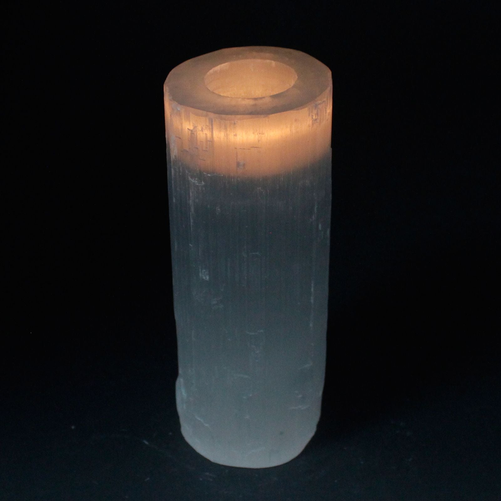 Selenite Cylinder Candle Holder – 20cm