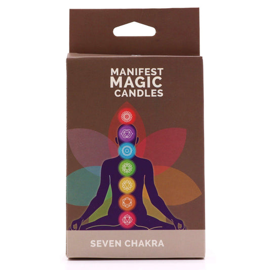 Seven-Chakra Manifest Candle Set – Pack of 7