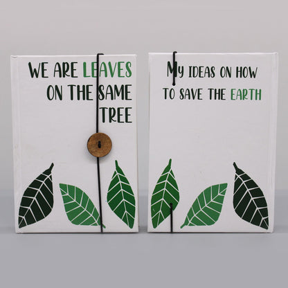 Notebook with strap – Leaves on the same tree