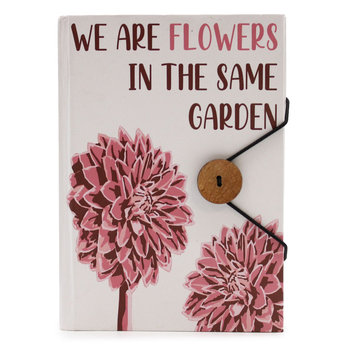 Notebook with strap – Flowers in the same garden