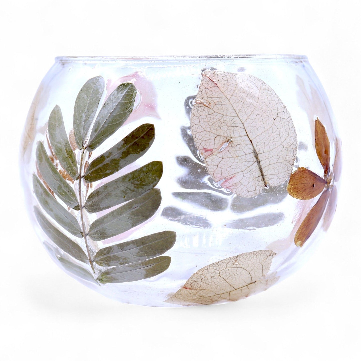 Floral Glass Candle Holder – Primavera Bowl (8 x 10cm)