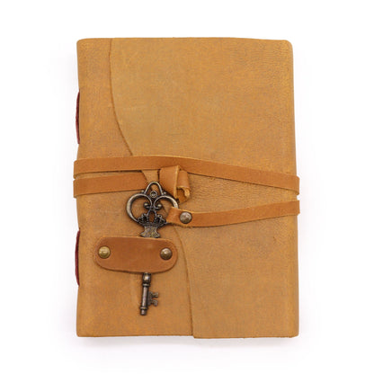 Oiled Tan Leather & Key – 200 pages – 13x18cm