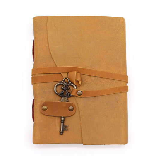 Oiled Tan Leather & Key – 200 pages – 13x18cm