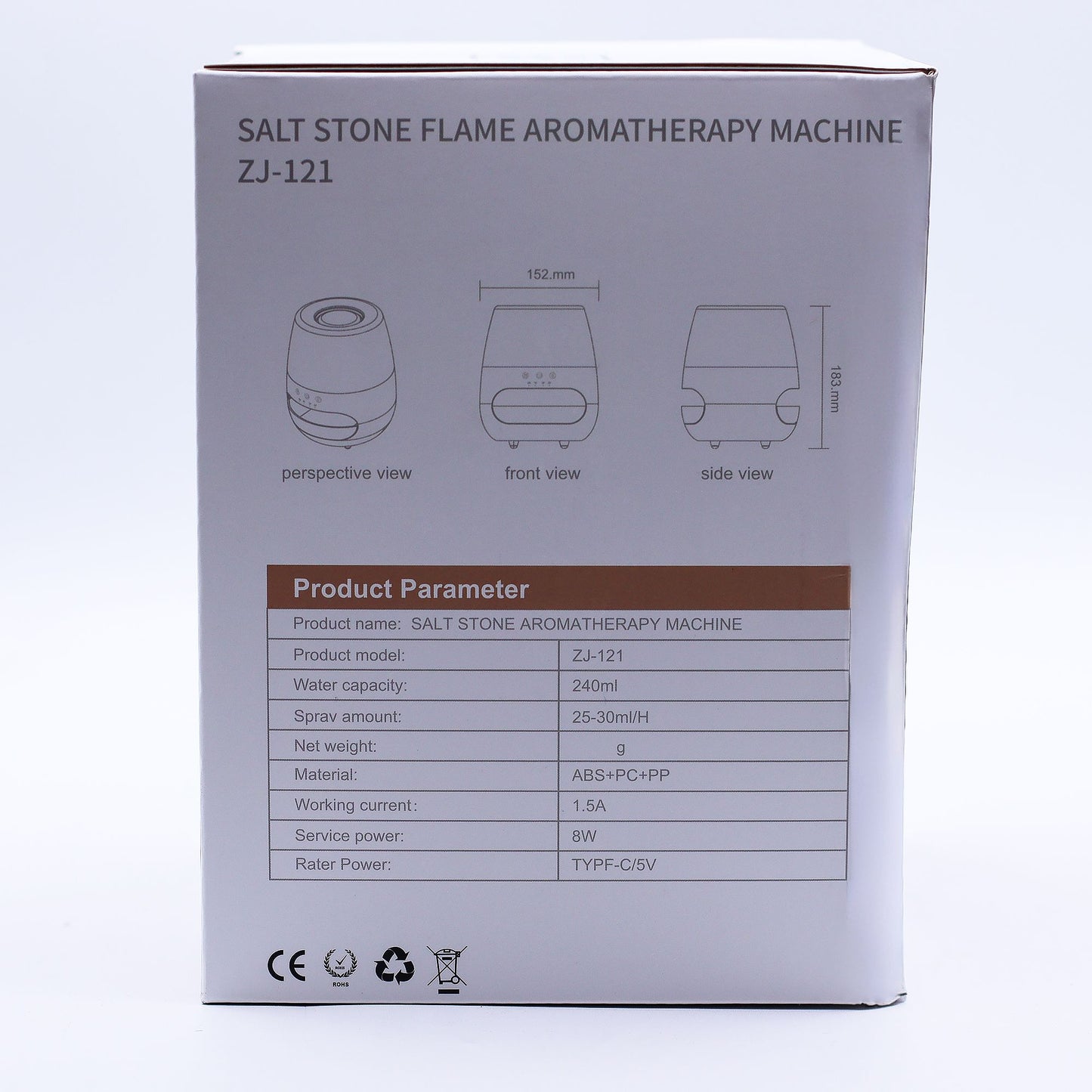 Salt Stone Flame Effect Aroma Diffuser USB