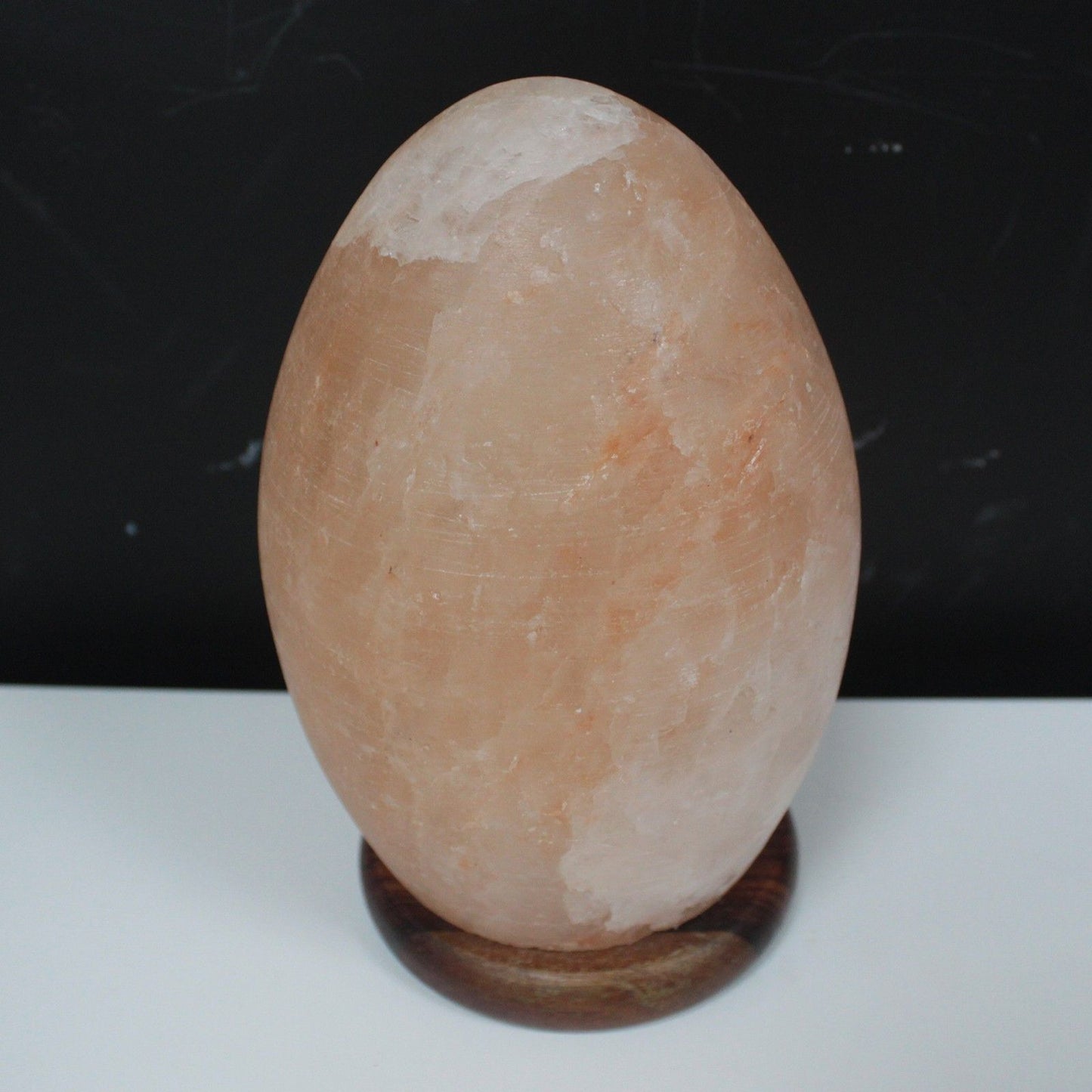 Himalayan Salt Egg Lamp – Wooden Base