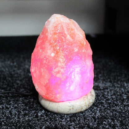 USB Natural Salt Lamp 11.5cm – Multi-Colour Mode