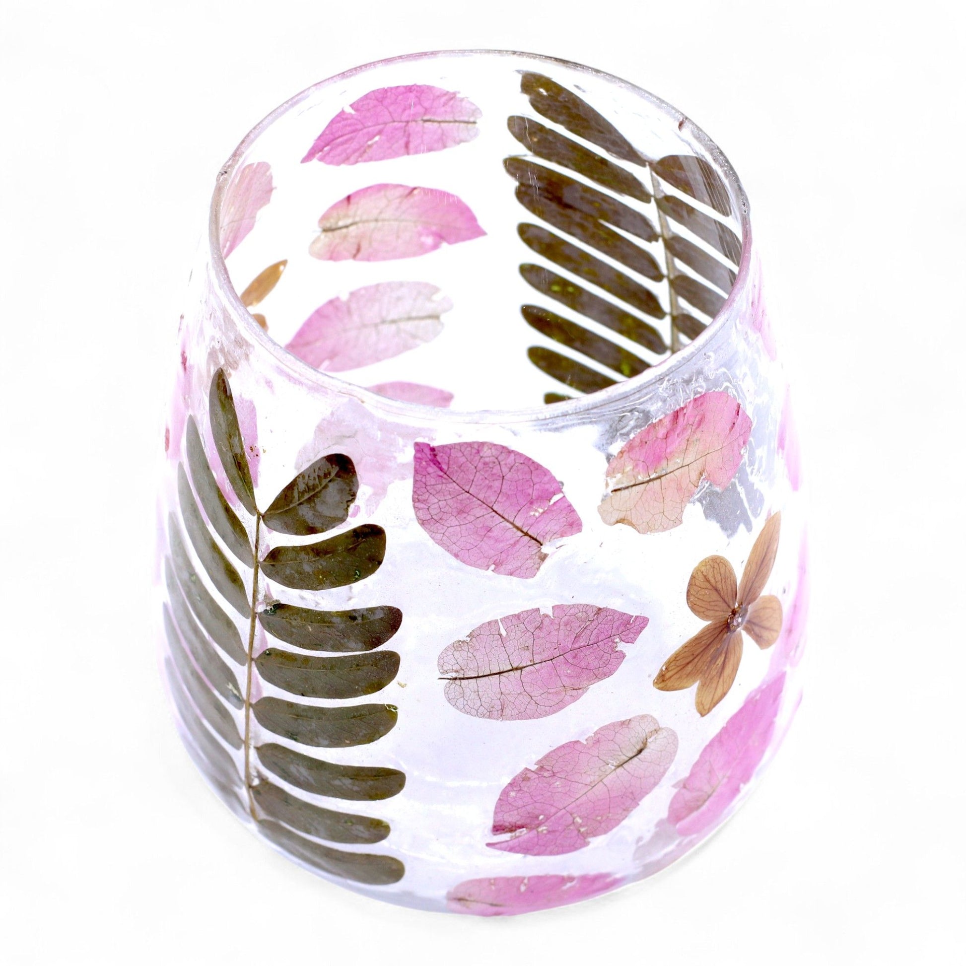 Floral Glass Candle Holder – Primavera Vase (12 x 11cm)