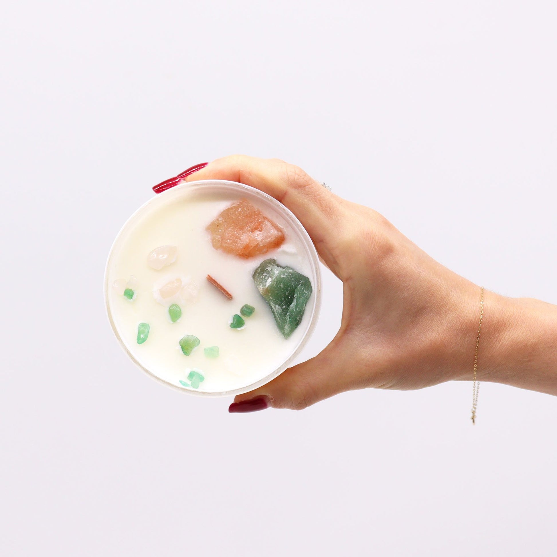 Chakra Crystal Candle – Heart Chakra